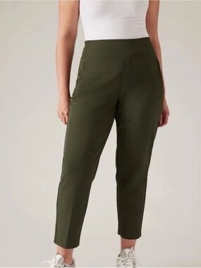 Athleta Women’s Endless High Rise Olive Green Pants Size 6